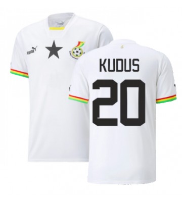 Ghana Mohammed Kudus #20 Replica Home Stadium Shirt World Cup 2022 Short Sleeve